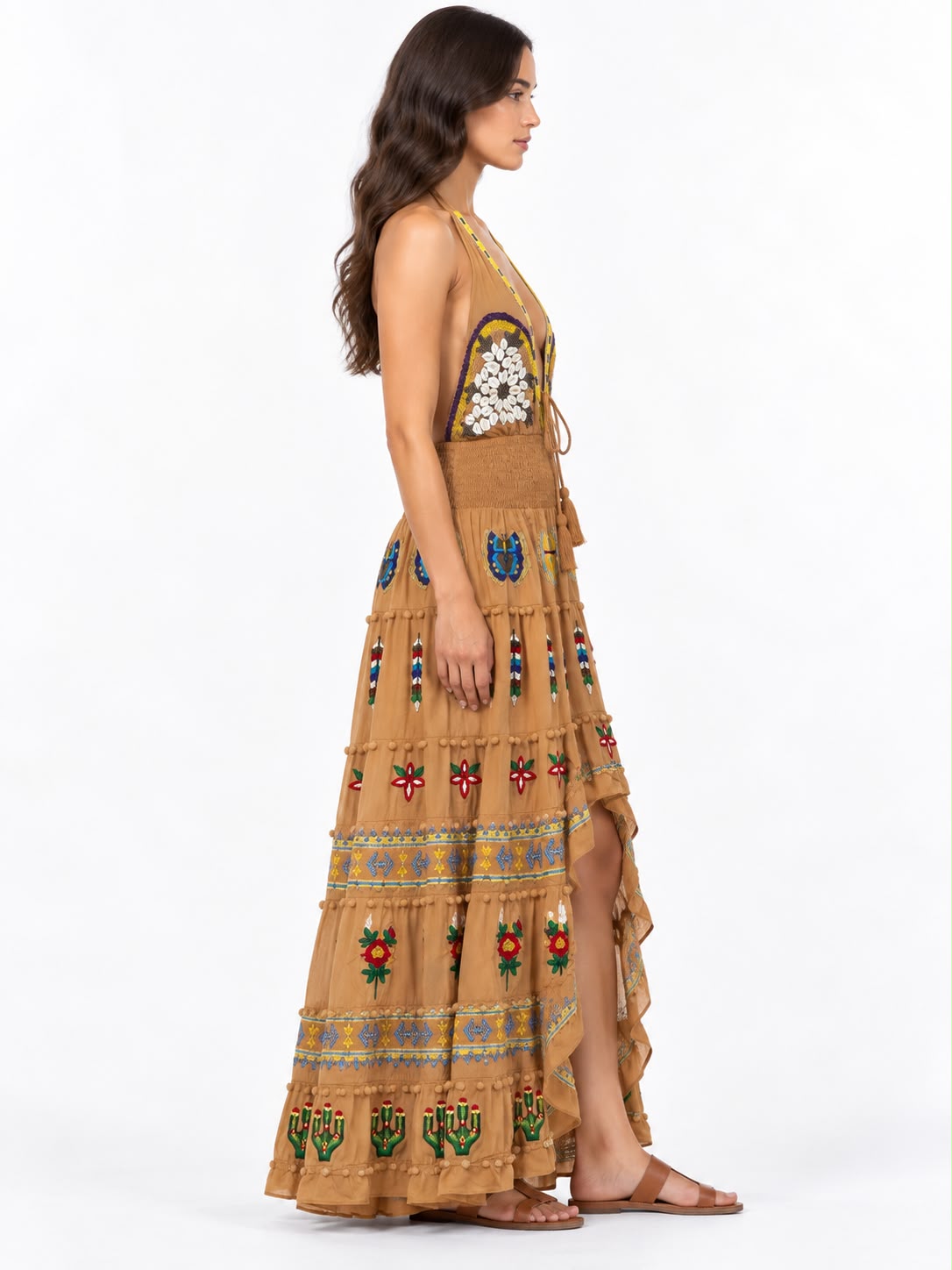Mira Embroidered Maxi Dress