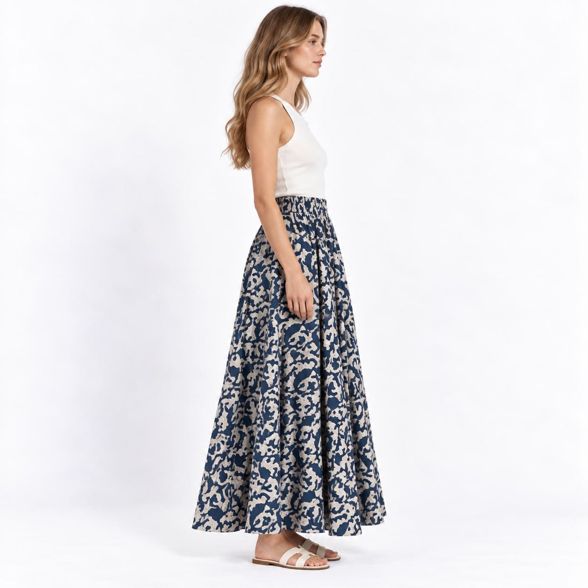 Indigo Bloom Skirt
