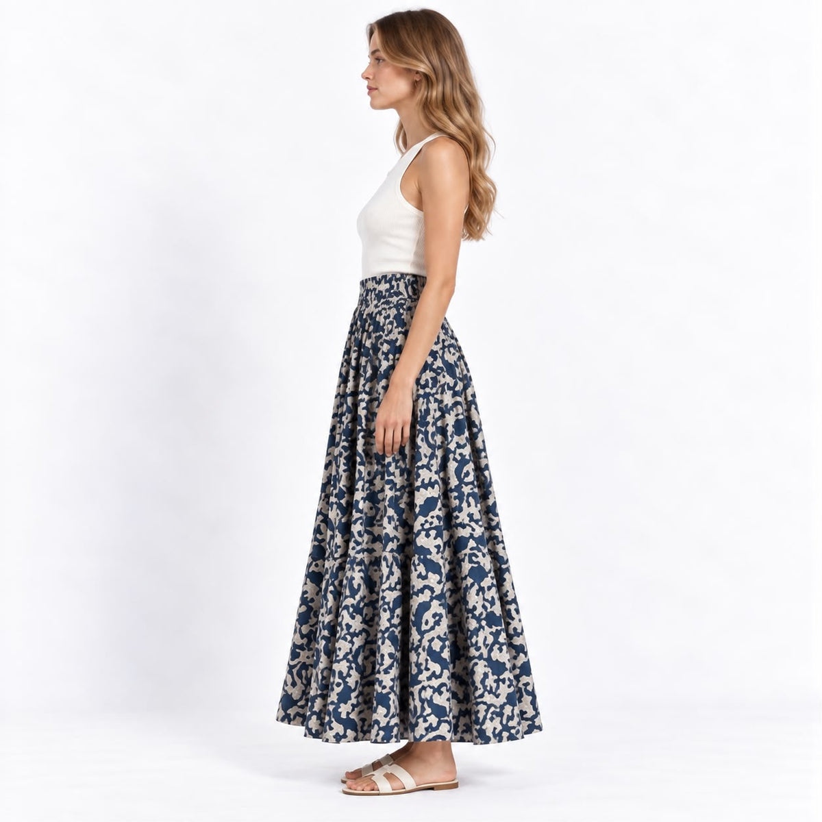 Indigo Bloom Skirt