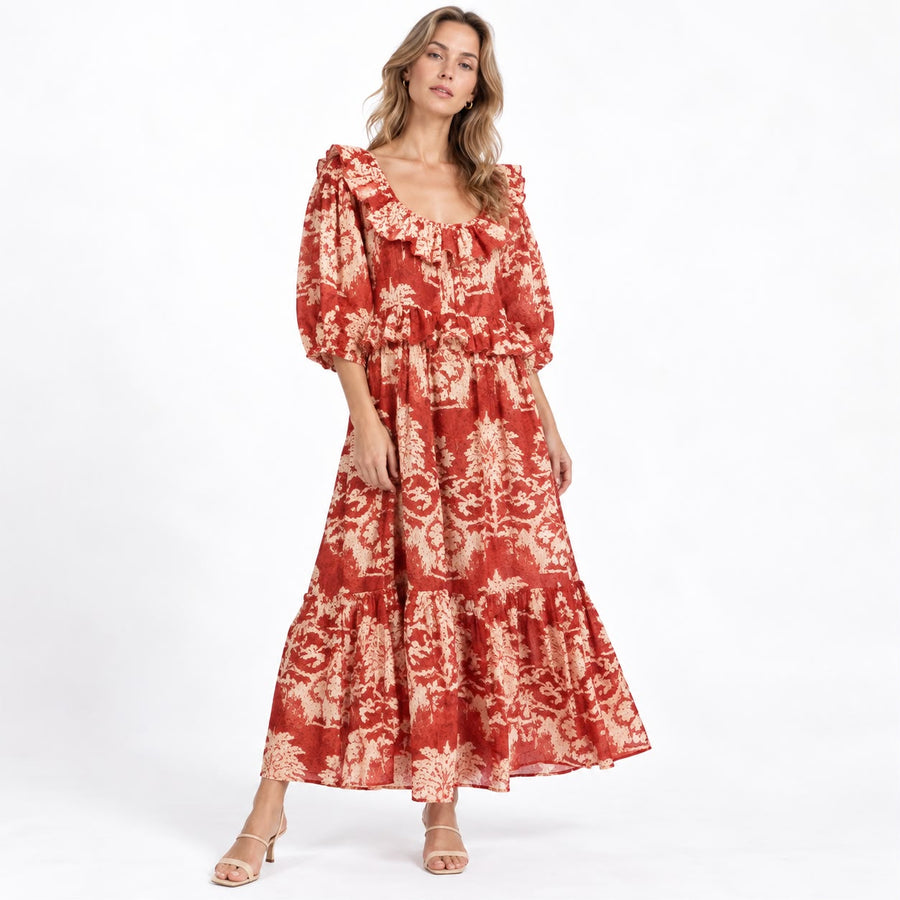 Rosalia Ruffle Maxi Dress
