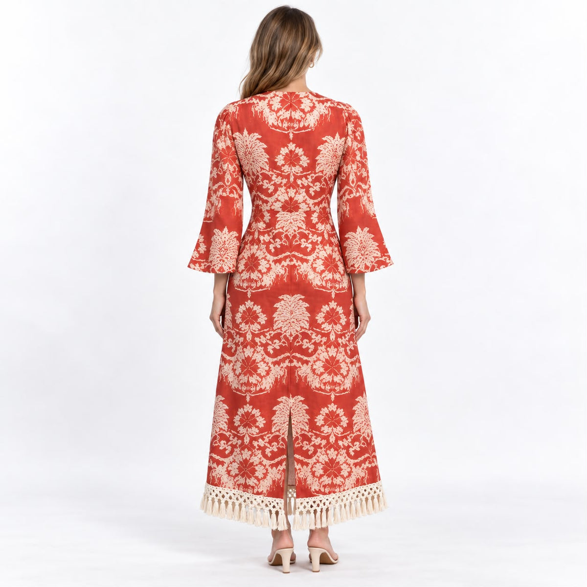 Terracotta Tie-Front Dress
