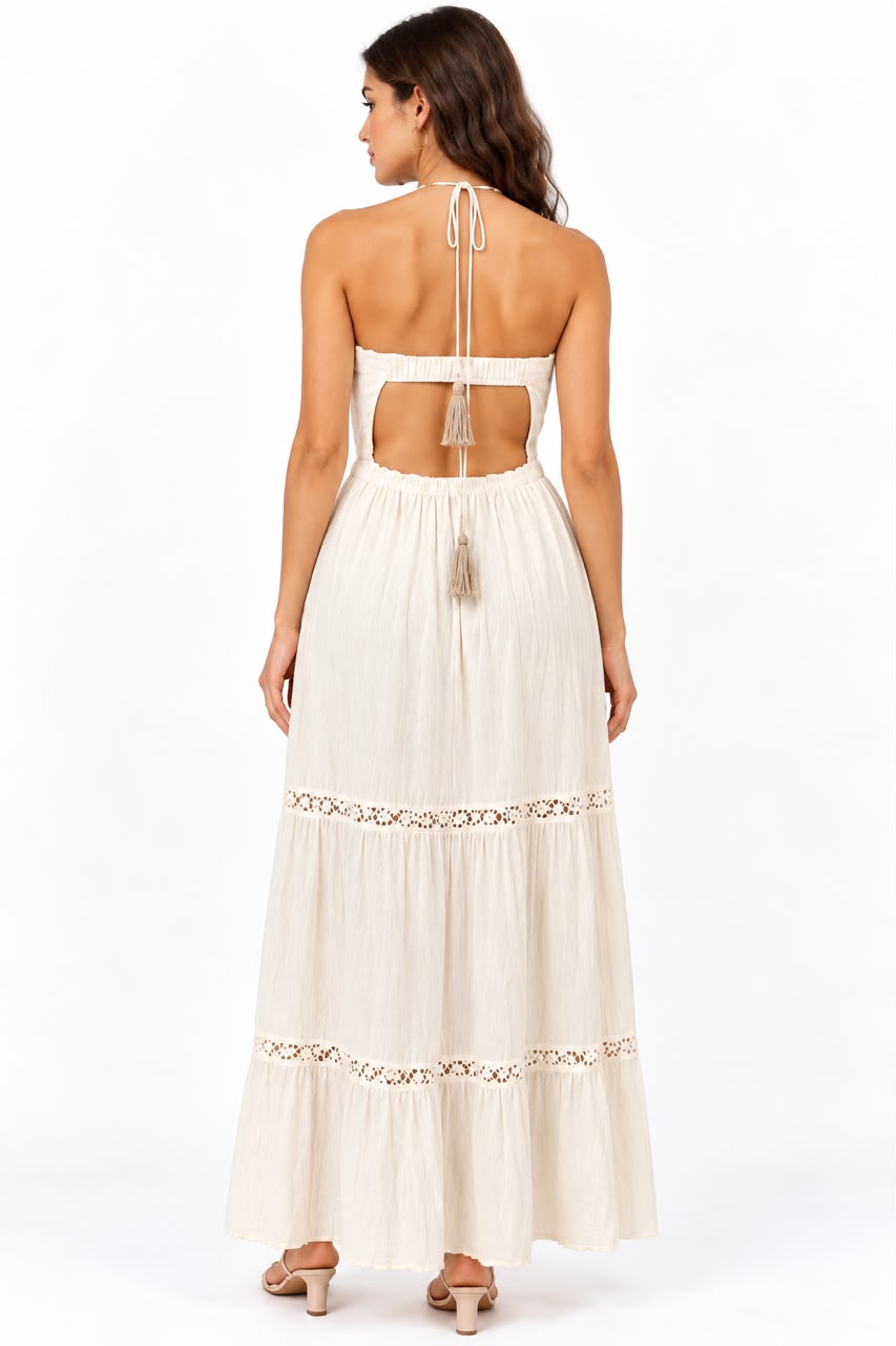 Elara Ivory Maxi Dress