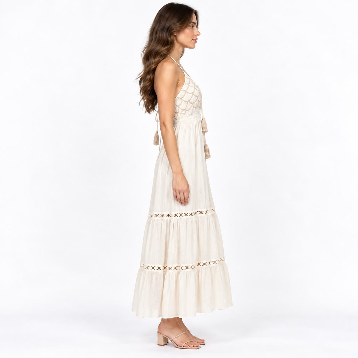 Elara Ivory Maxi Dress