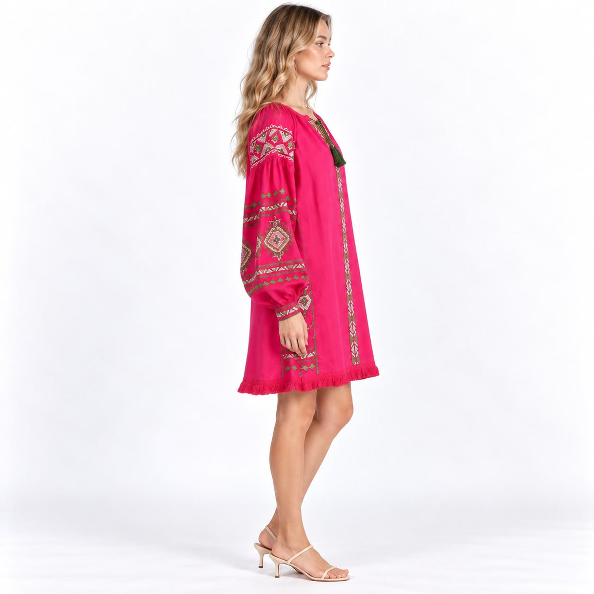 Rosé Bohemian Tunic Dress