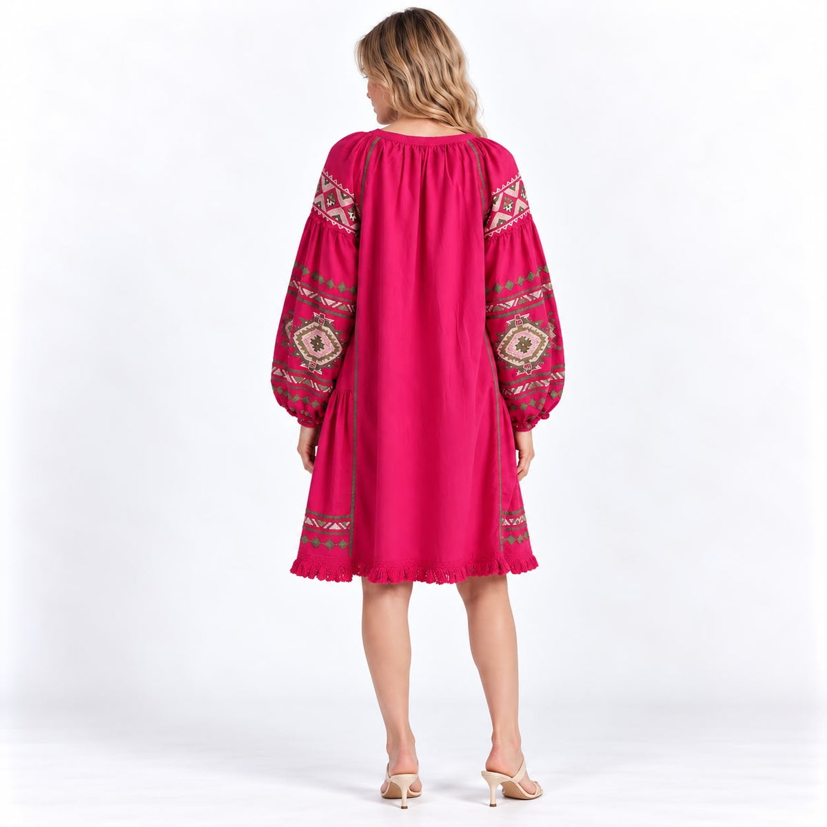 Rosé Bohemian Tunic Dress