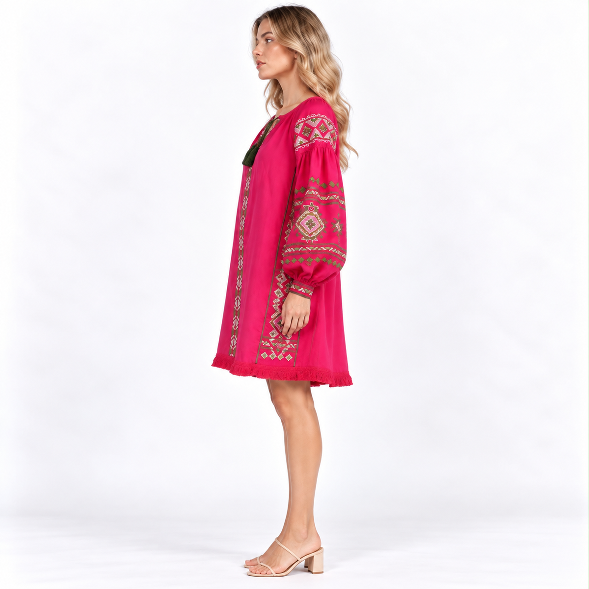 Rosé Bohemian Tunic Dress