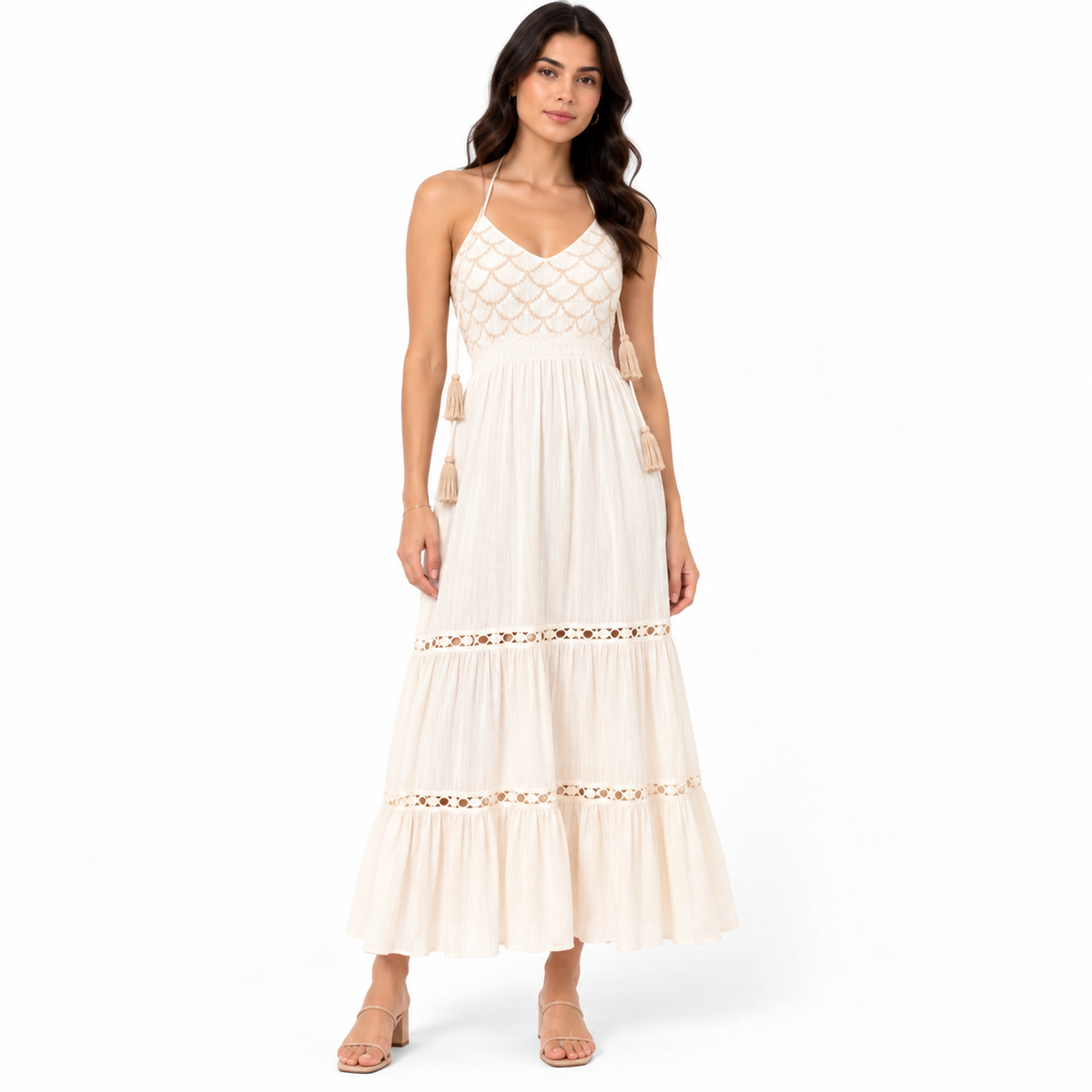 Elara Ivory Maxi Dress