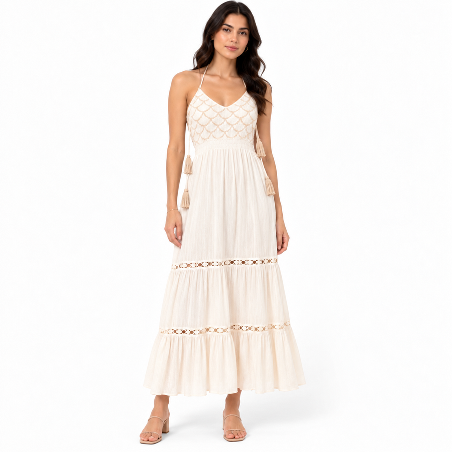 Elara Ivory Maxi Dress